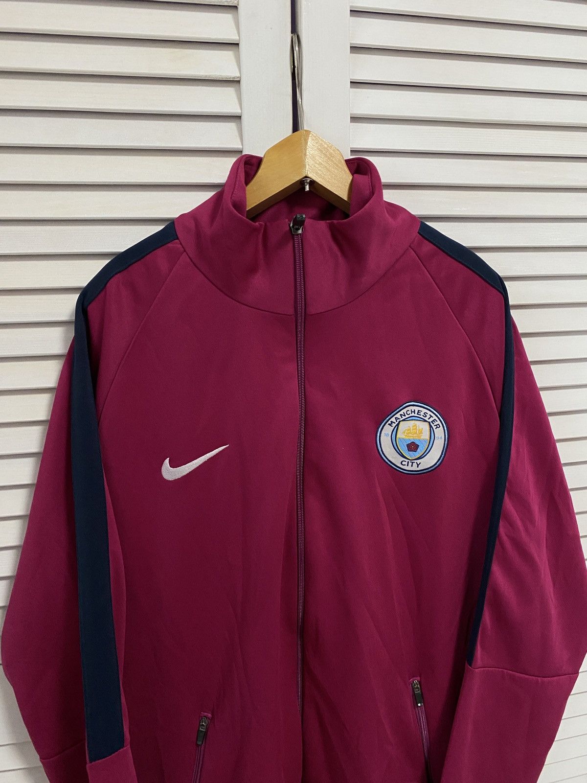 Nike 😻 Zip Up Sweater Jersey Nike Manchester City Size US XXL / EU 58 / 5 - 2 Thumbnail