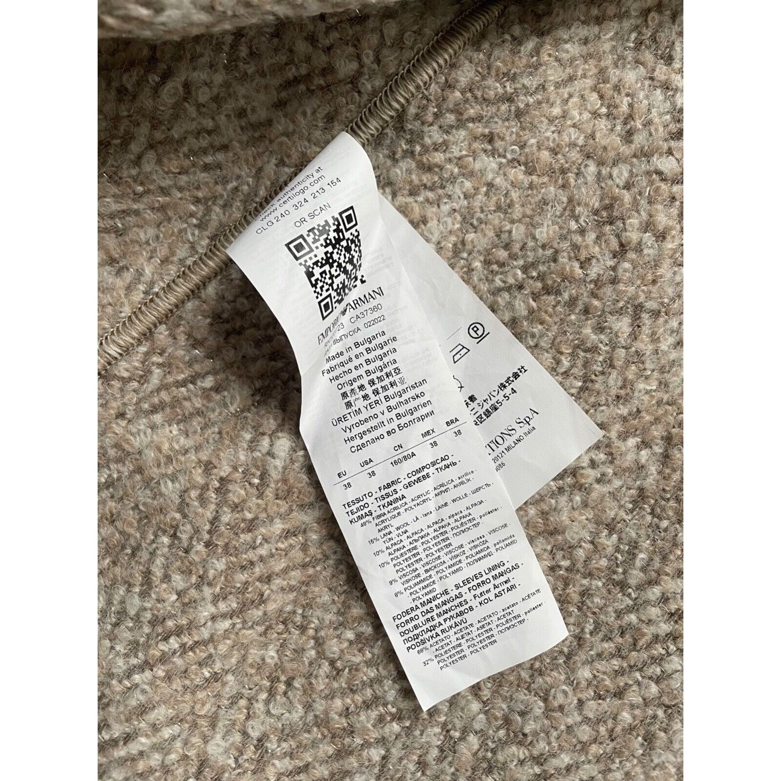 Emporio Armani Emporio Armani Icon Double Breasted Wool Alpaca Coat 8318AC Size M / US 6-8 / IT 42-44 - 6 Thumbnail
