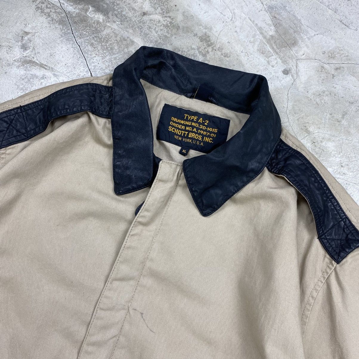 Schott Bros Type A-2 Military Style Bomber Flight Leather Strip Size US XL / EU 56 / 4 - 3 Thumbnail