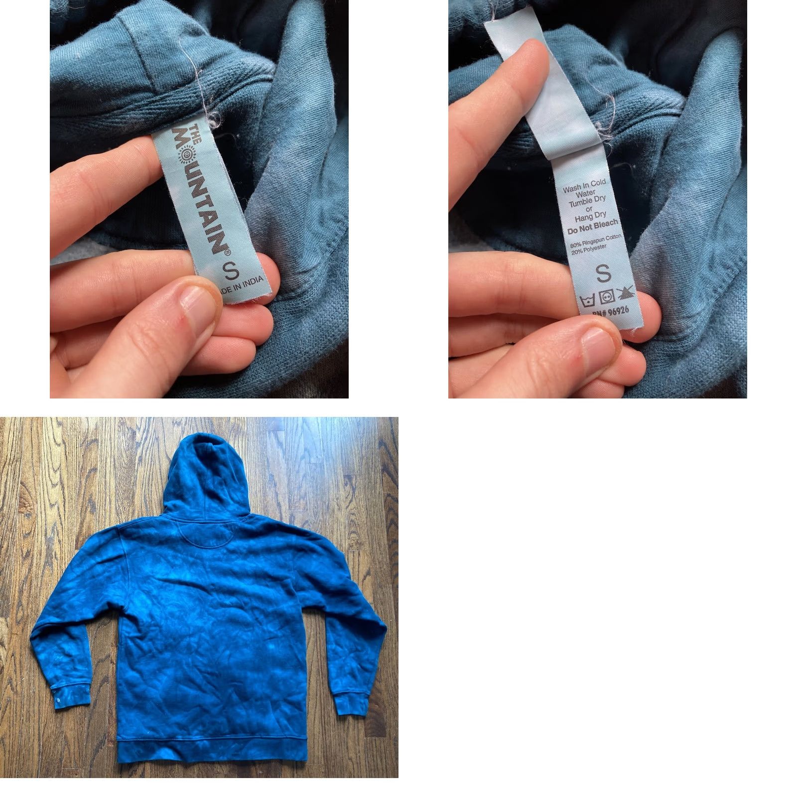 The Mountain The Mountain Hoodie Size Small Blue Tie Dye Sweatshirt Nature Animals Men Size US S / EU 44-46 / 1 - 8 Thumbnail