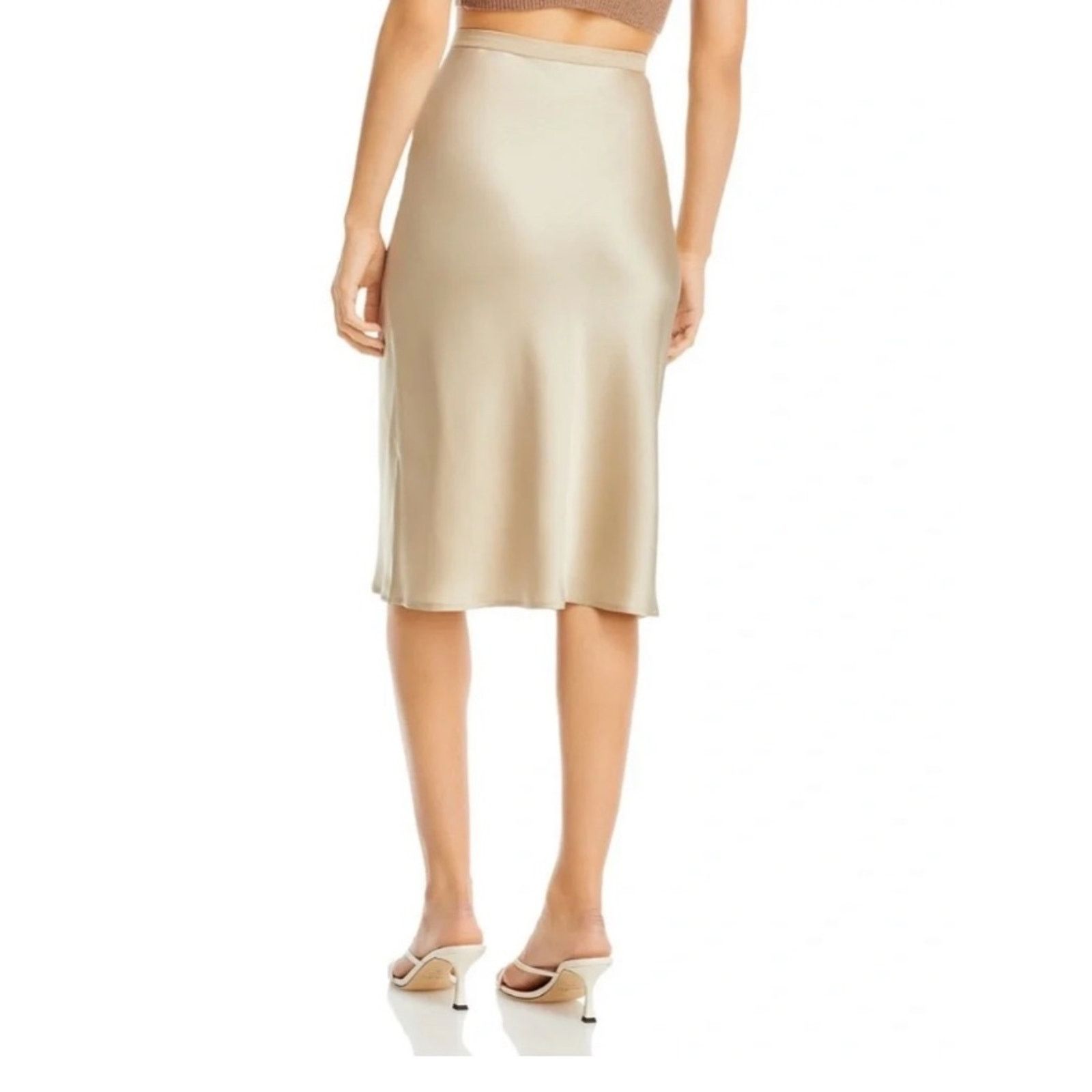 Anine Bing Anine Bing $300 Biege Satin Erin Silk Skirt MEDIUM EUC Size 30" / US 8 / IT 44 - 9 Thumbnail