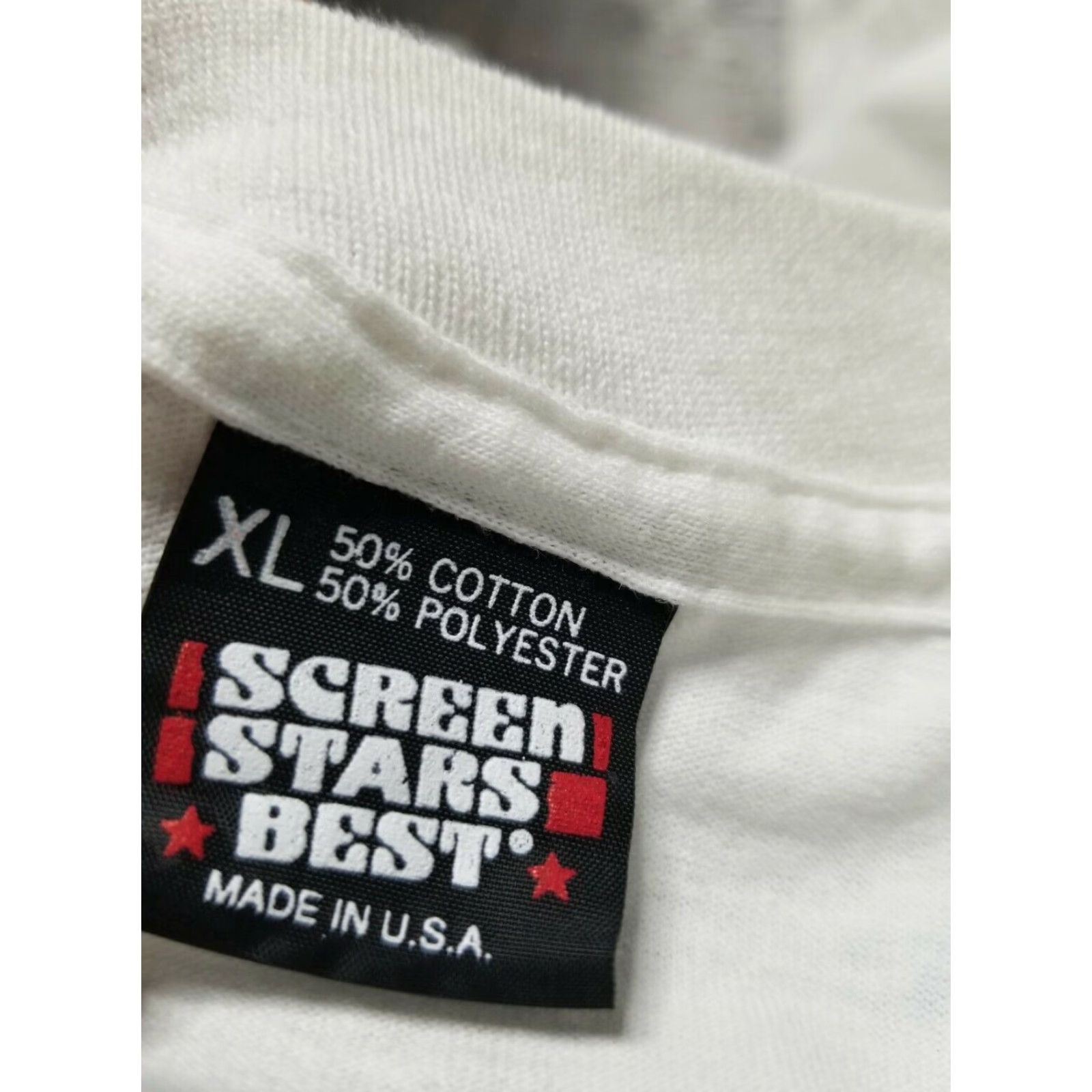Vintage VINTAGE Screen Stars XL T-Shirt Lord Jerome Duke of Ales 80s Double-Sided Cotton White Mens Size US XL / EU 56 / 4 - 5 Thumbnail