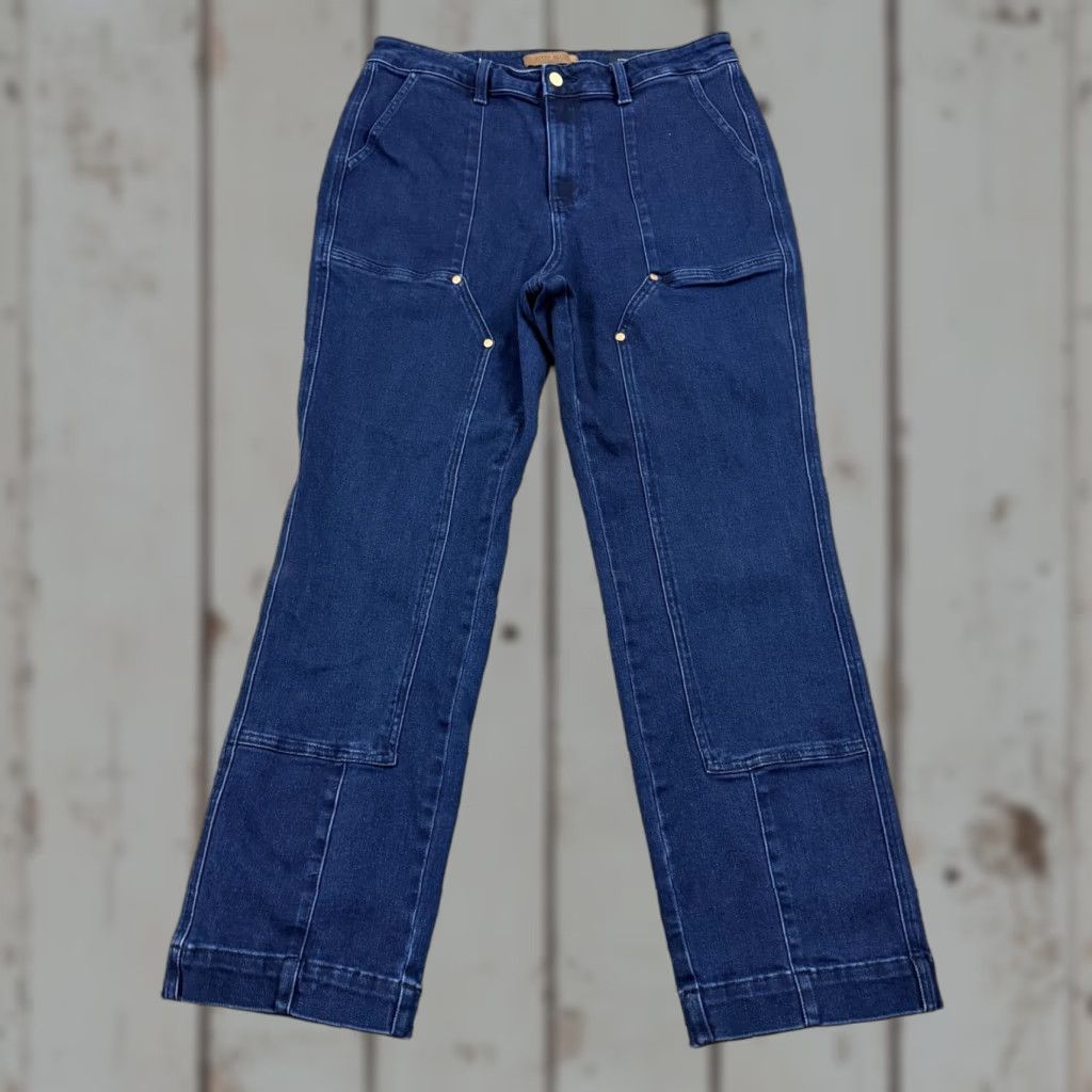 Vintage Judy Blue Jeans Women 32 Straight High Rise Dark Wash 32x29 Denim Size 24" / US 00 / IT 34 - 1 Thumbnail