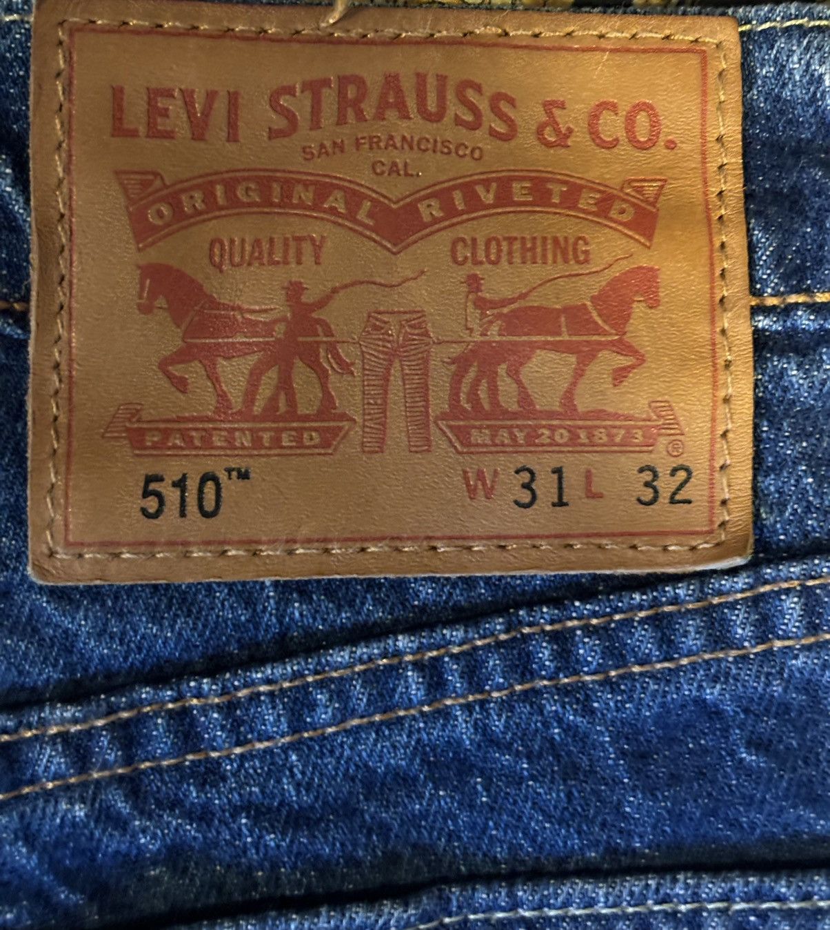 Levi's Levi’s 510 Blue Denim Jeans 31 X 31 Made In Mexico Size US 31 - 3 Thumbnail