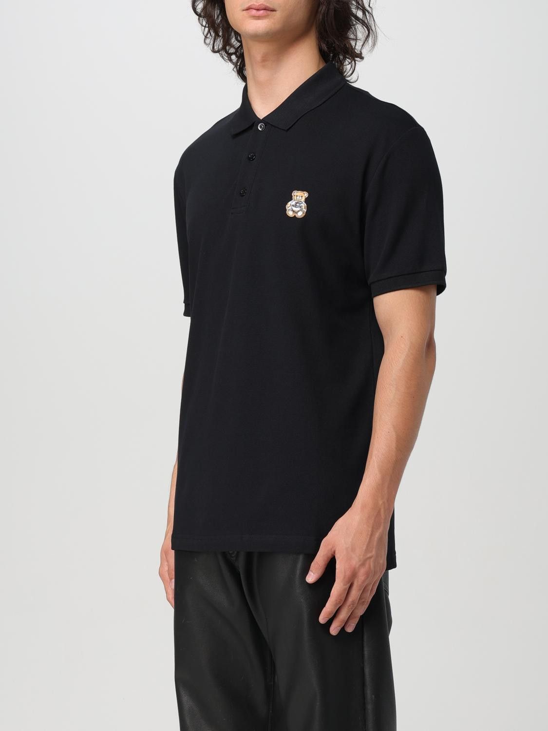 Moschino o1s22i1n0924 Teddy Bear Polo Shirt in Black Size US M / EU 48-50 / 2 - 3 Thumbnail