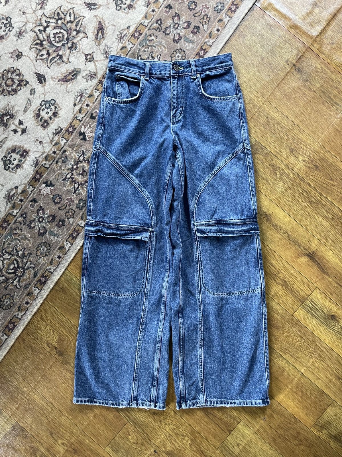 Bdg × Designer Crazy Y2K Baggy Wide Leg Pants Size US 30 / EU 46 - 2 Thumbnail