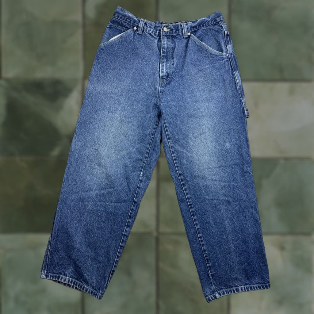 Vintage VINTAGE Zen Jeans Adults 36x29 Blue Denim Wide-Leg Grunge Hip Hop 90s Punk Y2K Mens Zip Closure Size US 36 / EU 52 - 1 Thumbnail