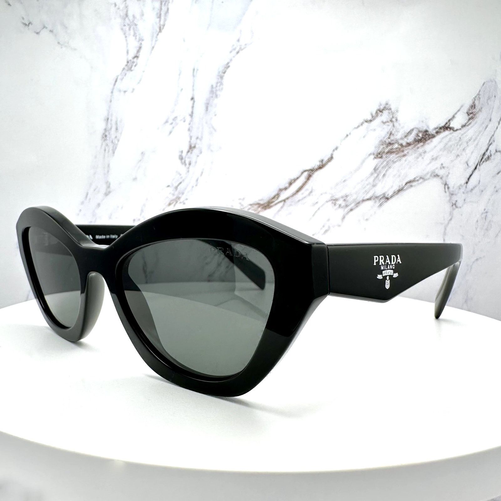 Prada New PRADA Sunglasses Black Butterfly Cat Eye Symbole Logo Size ONE SIZE - 7 Thumbnail
