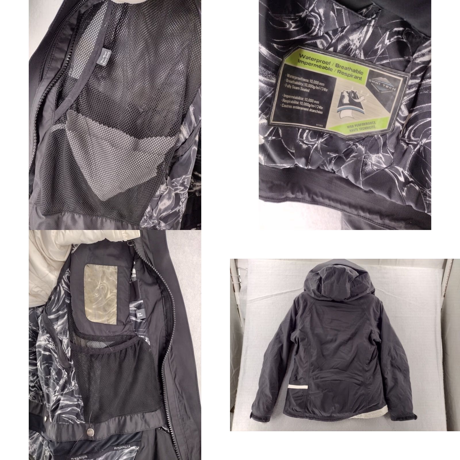 Vintage Columbia Jacket Womens Medium Black Interchange Omni-Heat Tech Fall Winter Outer Shell Polyester Zip Jacket Coat Size M / US 6-8 / IT 42-44 - 9 Thumbnail