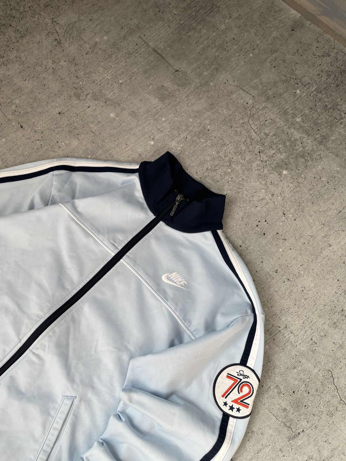 Nike Nike 72 Baby Blue Olympian ZipUp Hoodie Vintage Track Jacket Size US S / EU 44-46 / 1 - 4 Thumbnail