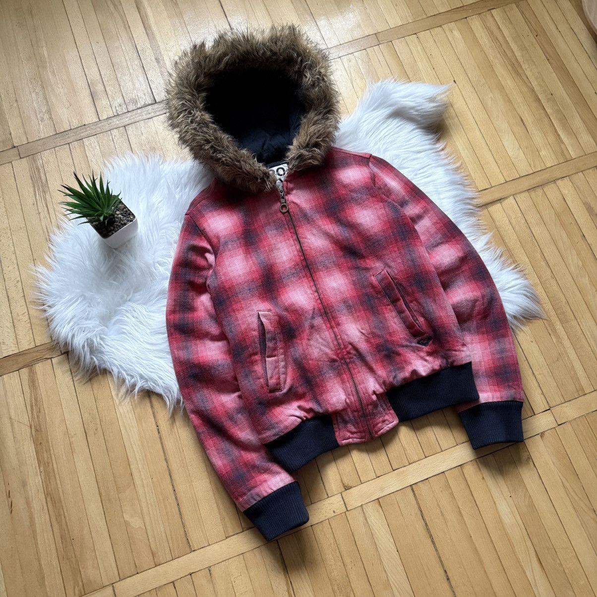 If Six Was Nine 📌 Vintage Roxy Quiksilver Faux Fur Y2K Bomber Jacket Size S / US 4 / IT 40 - 2 Thumbnail