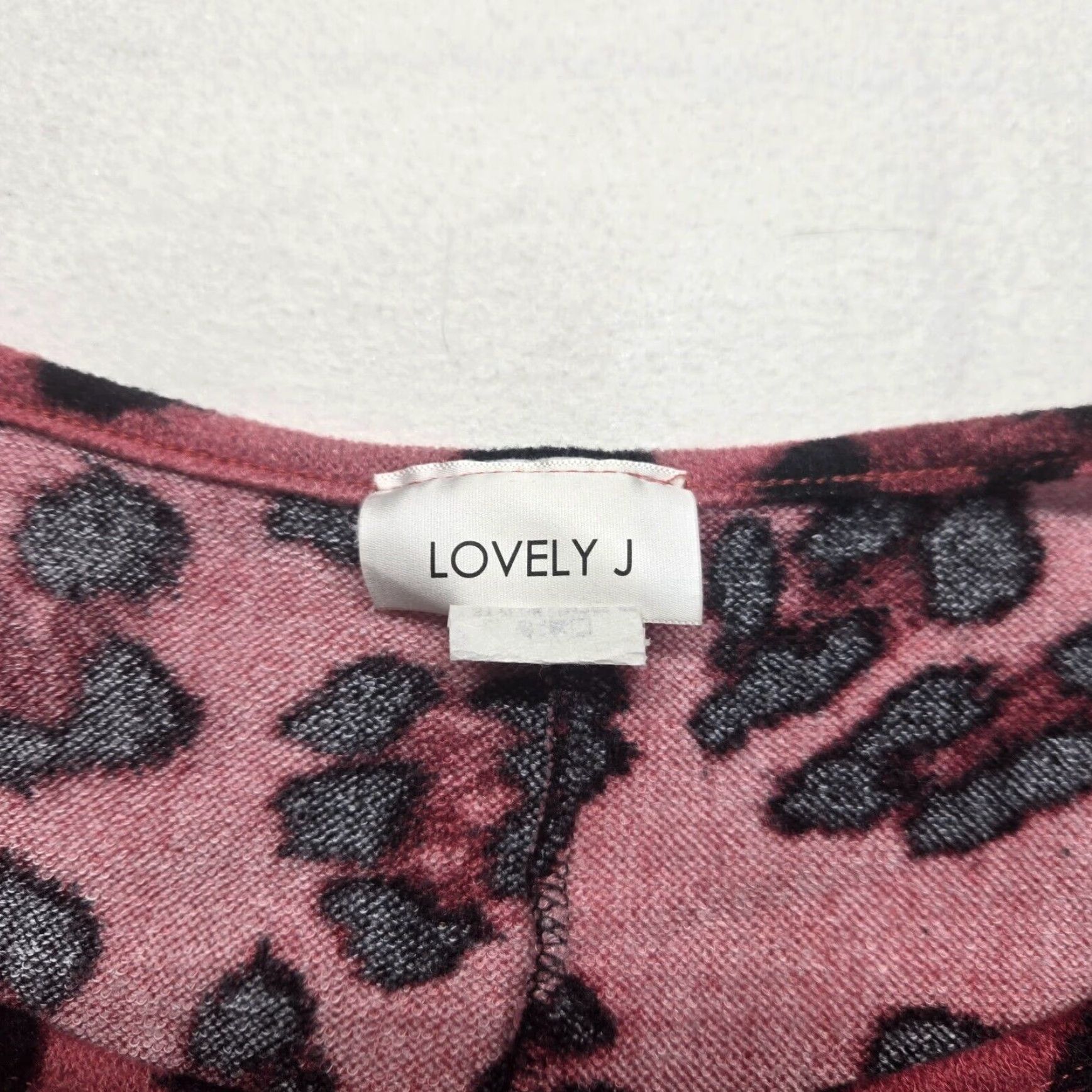 Vintage Women's Pink Animal Print Long Sweater Long Sleeve Plus Size 3XL Extra Large Size XXL / US 16-18 / IT 52-54 - 2 Thumbnail