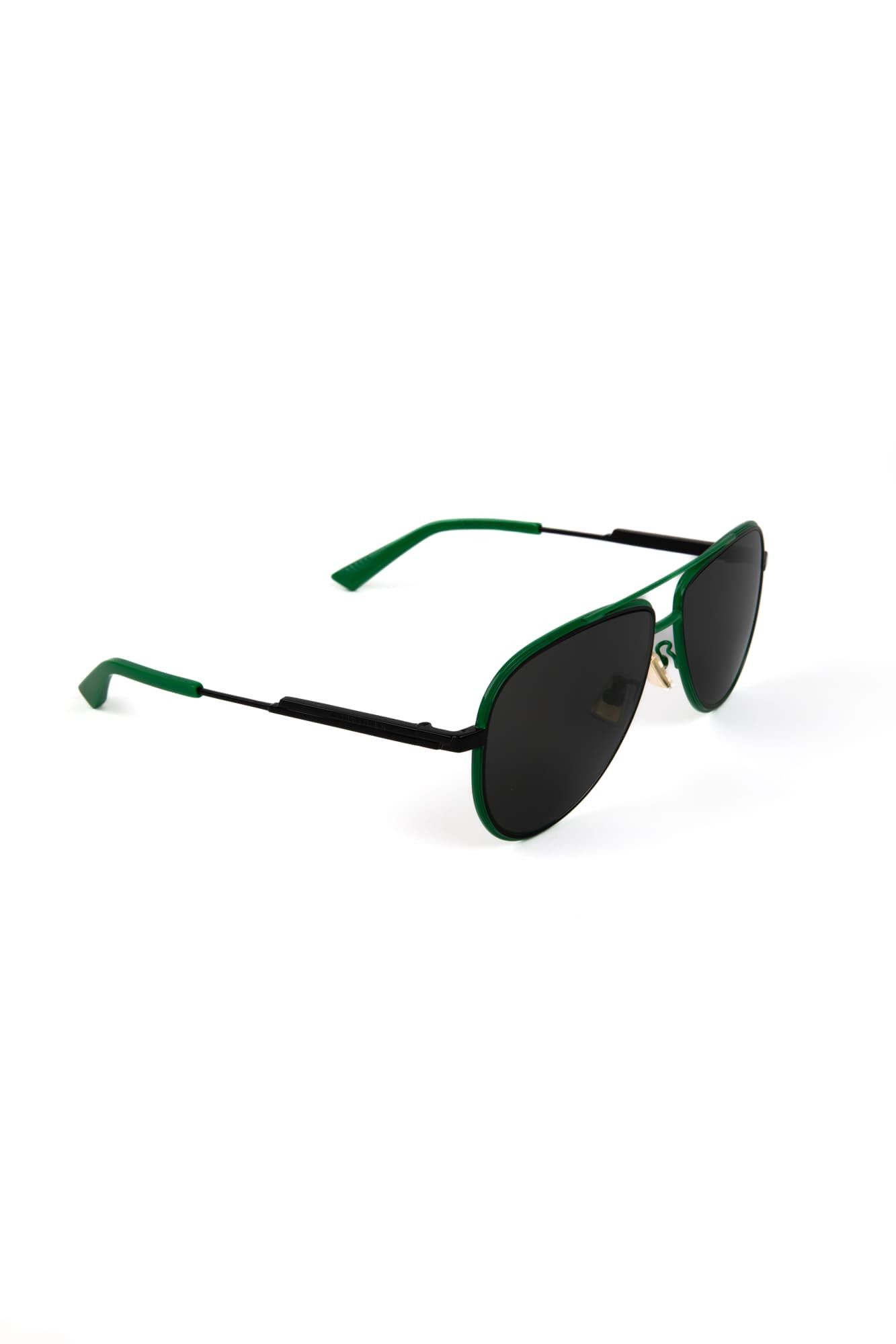 Bottega Veneta o1n1vont0924 Size: OS / Rim Aviator Sunglasses in Green Size ONE SIZE - 2 Thumbnail