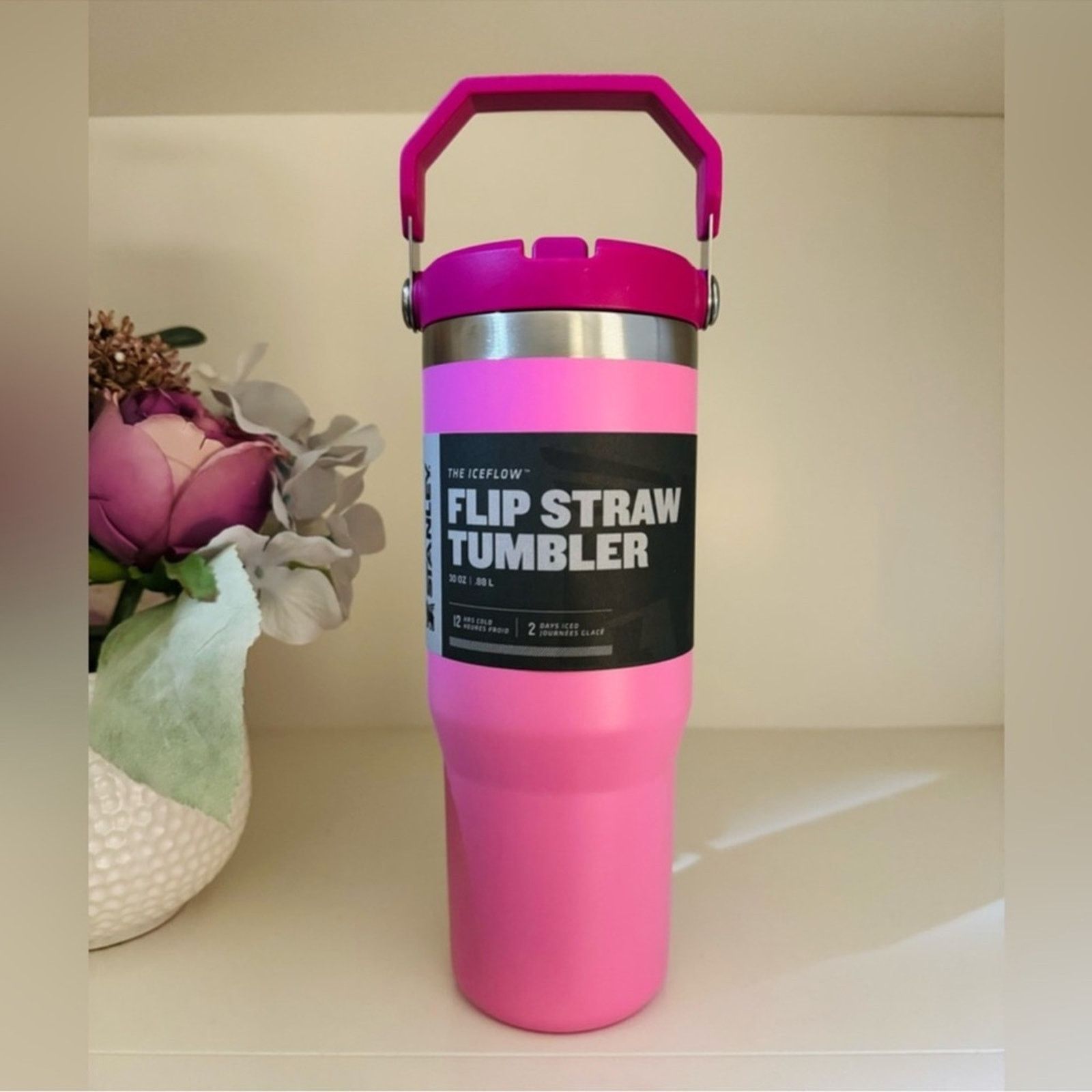 Other NWT Stanley Iceflow Flip Straw 30oz Tumbler Peony Size ONE SIZE - 1 Thumbnail