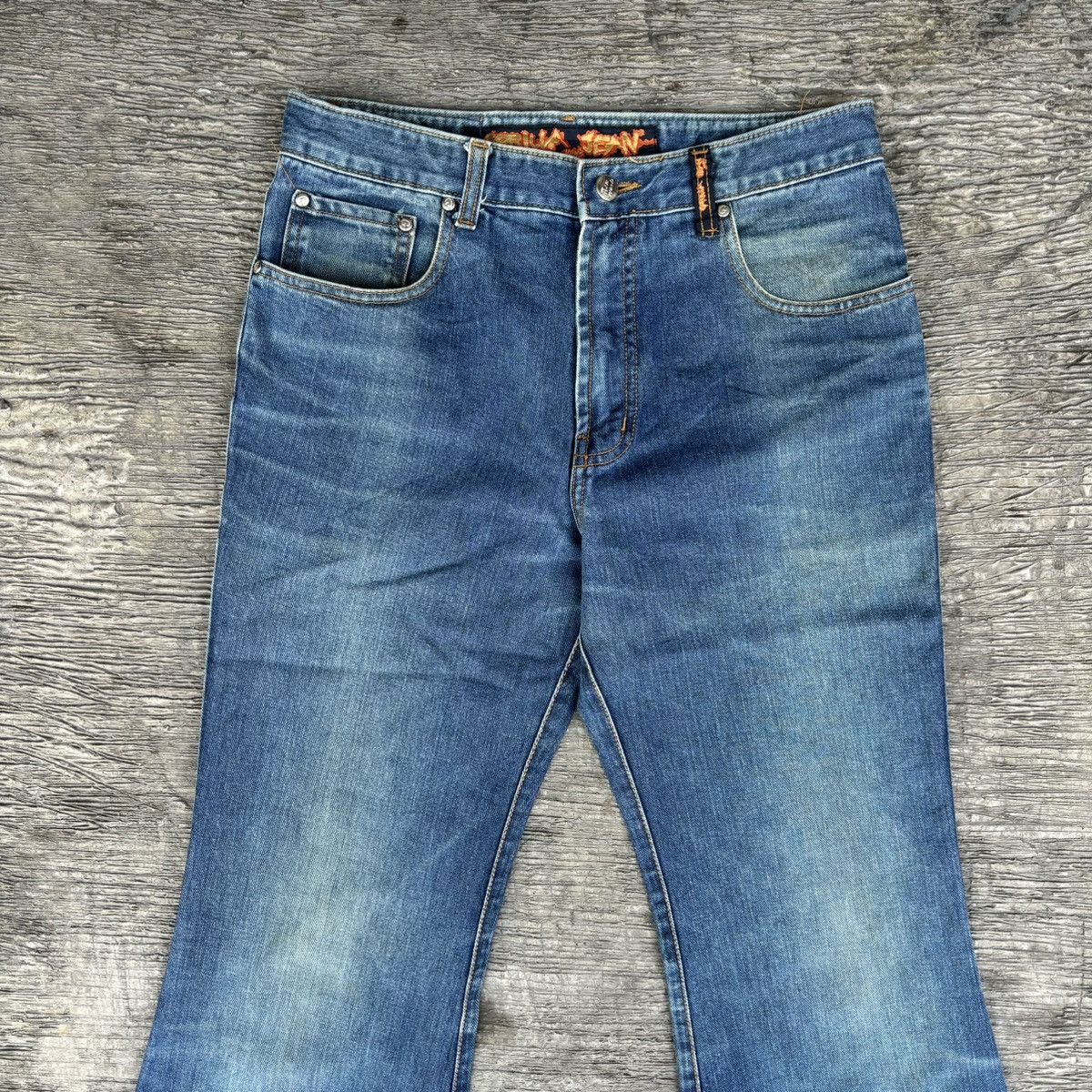 If Six Was Nine × Japanese Brand × Le Grande Bleu (L.G.B.) Gorrila Flare vintage blue seawash bootcut jeans Size US 30 / EU 46 - 2 Thumbnail