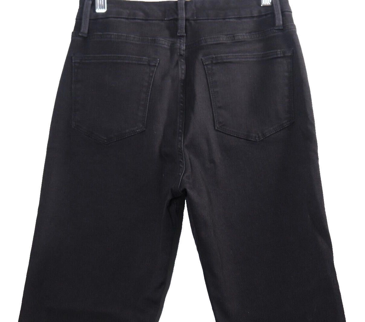 Frame Frame Women US29 Blackfinn Le Super High Straight Leg Jeans Size 29" - 6 Thumbnail