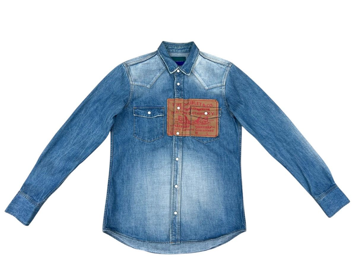 Doublet Doublet Japan Fade Denim Western Shirt Size US S / EU 44-46 / 1 - 1 Thumbnail