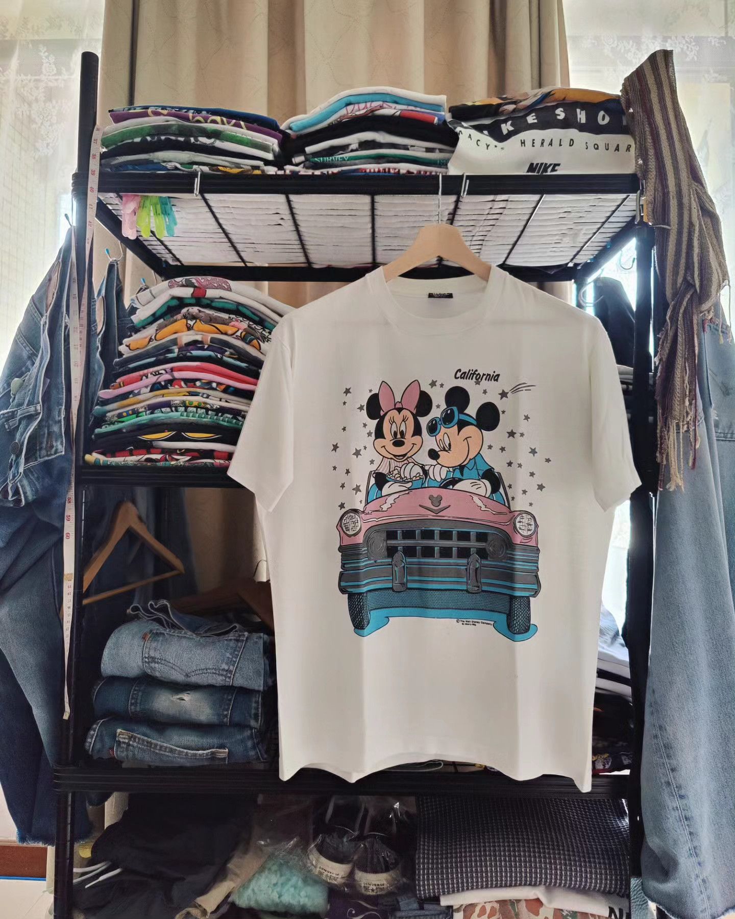 Disney × Mickey Mouse × Vintage vintage 90s - Mickey ❤️ Minnie (double-sided) Size L / US 10 / IT 46 - 3 Thumbnail