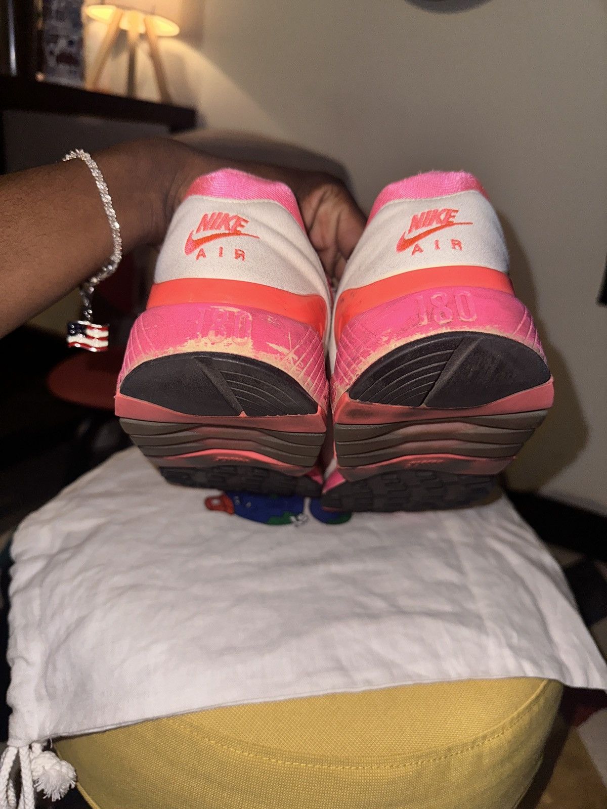 Comme des Garcons × Comme des Garcons Homme Plus × Nike Comme Des Garçons Homme Plus Nike Air Max 180 Pink + White 🌸 Size US 11 / EU 44 - 6 Thumbnail
