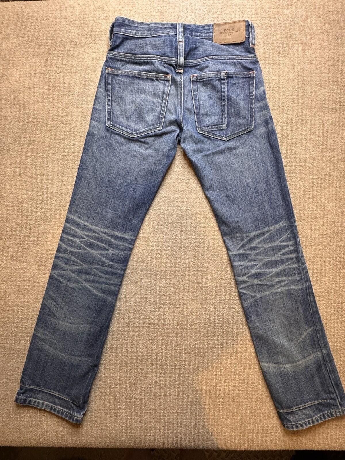French Connection FCUK Jeans Wide Leg Mens 28 French Conn Blue Button Fly 751 Size US 28 / EU 44 - 4 Thumbnail