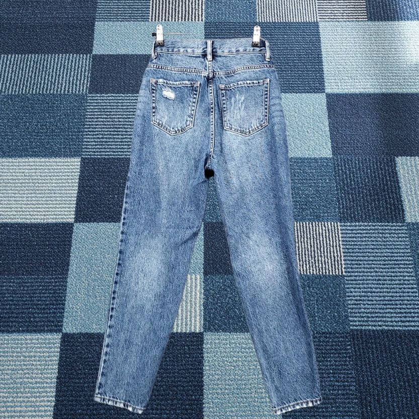 Pacsun PacSun Jeans Womens 24 Blue Ultra High Rise Slim Fit Straight Button Fly Ripped Jeans Size 42" / US 20 - 1 Thumbnail