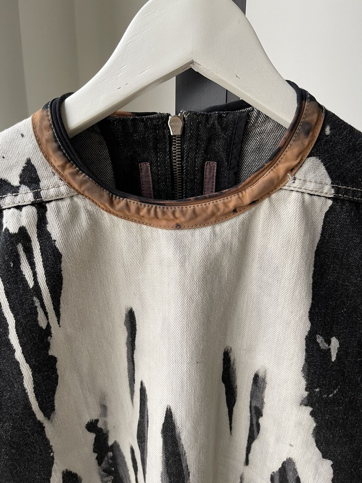 Rick Owens × Rick Owens Drkshdw Rick Owens Drkshdw Mastodon FW16 Bleach/Vomit Denim Top Size US M / EU 48-50 / 2 - 5 Thumbnail