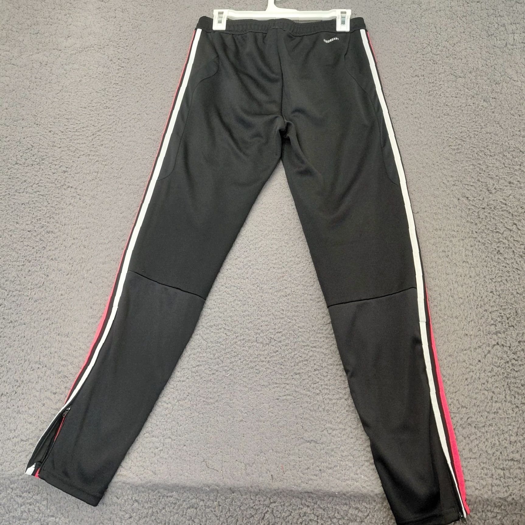Adidas Adidas Pants Womens Size Medium Black Stripes Shock Pink Orange Soccer Training Track Pants Athletic Womens M Black/Pink Stripes Soccer Training Size 32" / US 10 / IT 46 - 2 Thumbnail