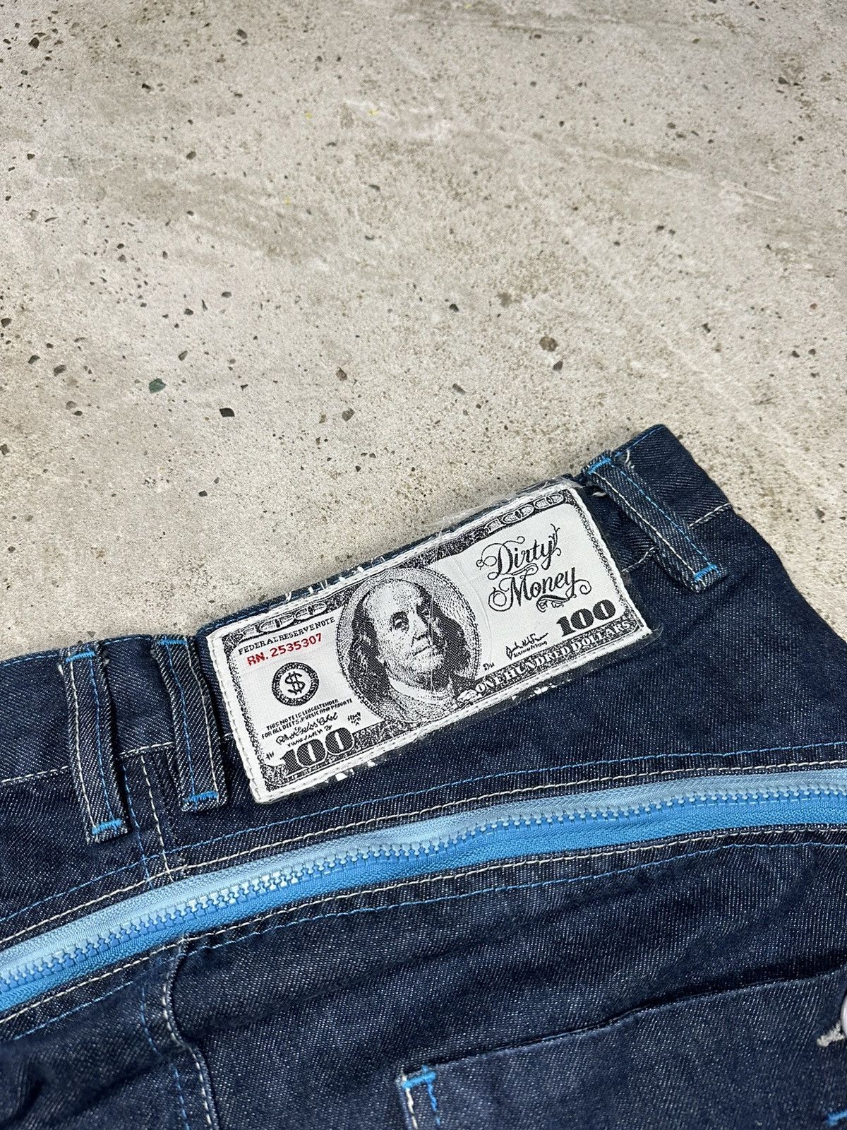 JNCO × Vintage Vintage Y2K Dirty Money Baggy Denim Pants Jeans Size US 34 / EU 50 - 14 Thumbnail