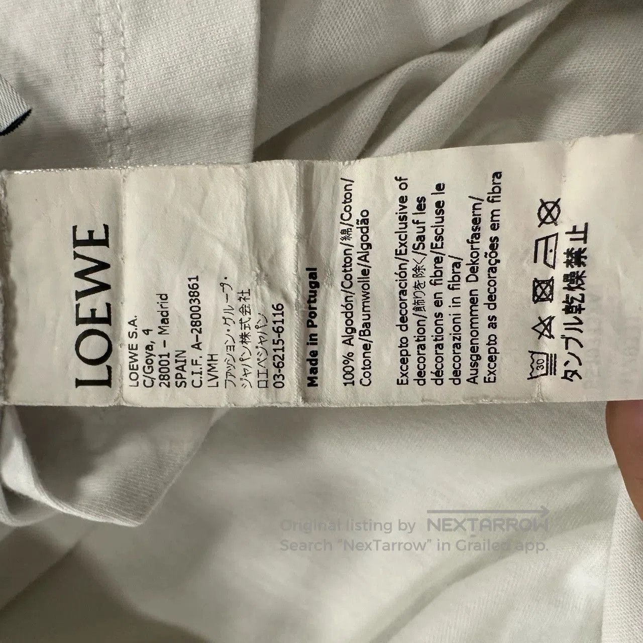 Loewe Loewe White Embroidered Logo Short Sleeve. Size US XS / EU 42 / 0 - 4 Thumbnail