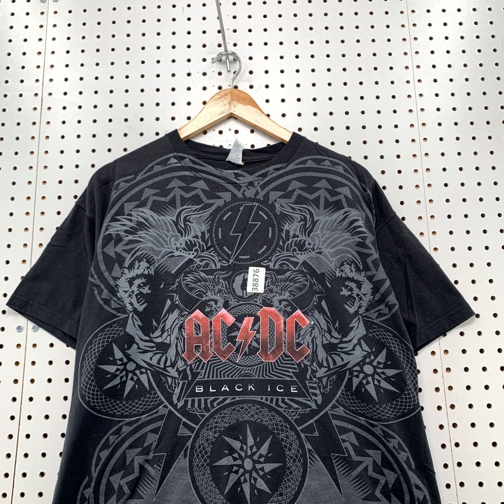 Delta VINTAGE ACDC Black Ice Aop Shirt Mens Large Black All Over Print Music Band Size US L / EU 52-54 / 3 - 2 Thumbnail