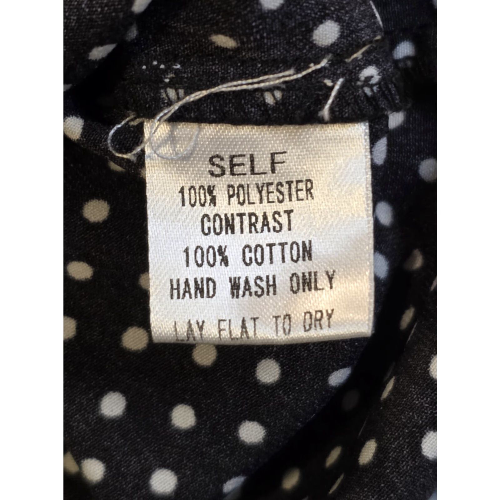 Vintage Savanna Jane Blouse Tunic Black 2XL Womens Embroidered Floral Polka Dot V-Neck 3/4 Sleeve Bohemian Casual Dressy Size XXL / US 16-18 / IT 52-54 - 7 Thumbnail