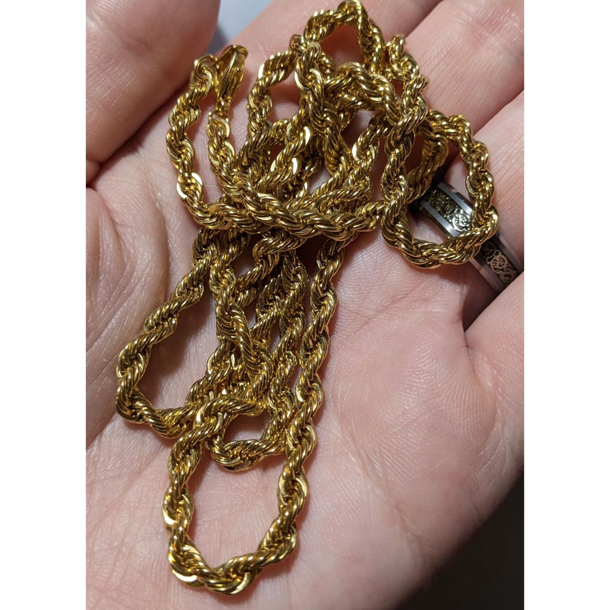 Other Bright Gold Classic Rope Chain Necklace Size ONE SIZE - 7 Thumbnail