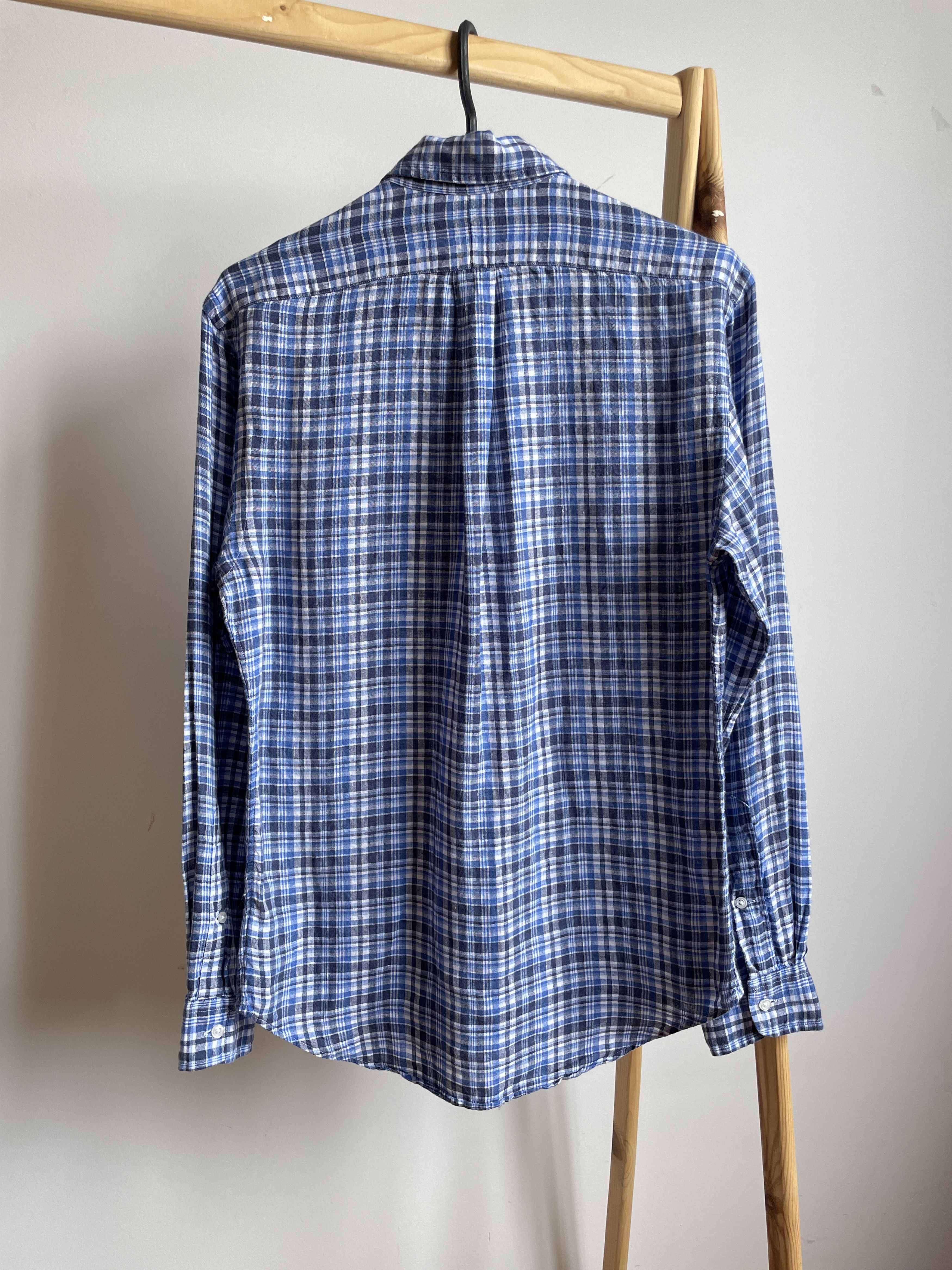 Polo Ralph Lauren Polo Ralph Lauren Check Slim Fit Ocean Wash Linen Shirt Size US S / EU 44-46 / 1 - 2 Thumbnail