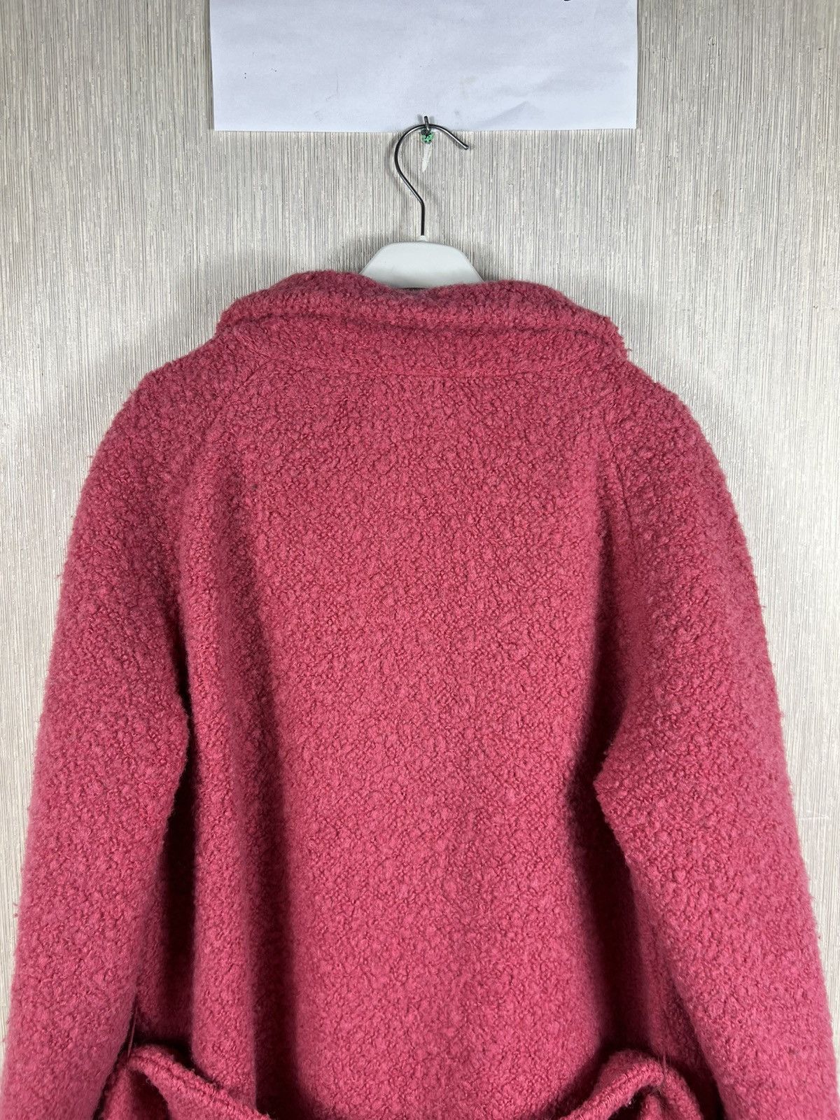 Ganni Ganni programme teddy long tied coat sherpa wool nylon pink Size M / US 6-8 / IT 42-44 - 23 Thumbnail