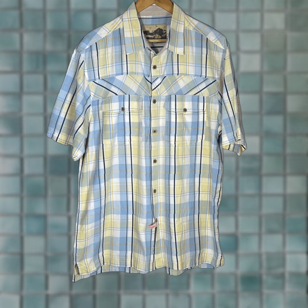 Gramicci Gramicci Shirt Button-Down Short Sleeve Mens XL Plaid Blue White Multicolor Size US XL / EU 56 / 4 - 1 Thumbnail