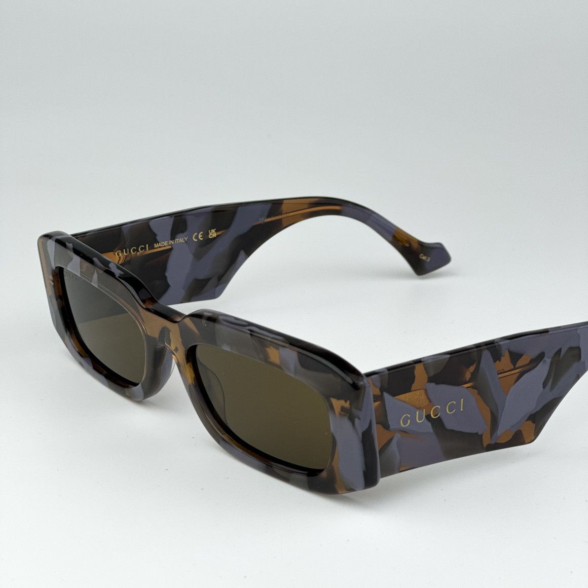 Gucci NEW Gucci GG1426S 003 Lilac Havana Brown Men Sunglasses Size ONE SIZE - 3 Thumbnail