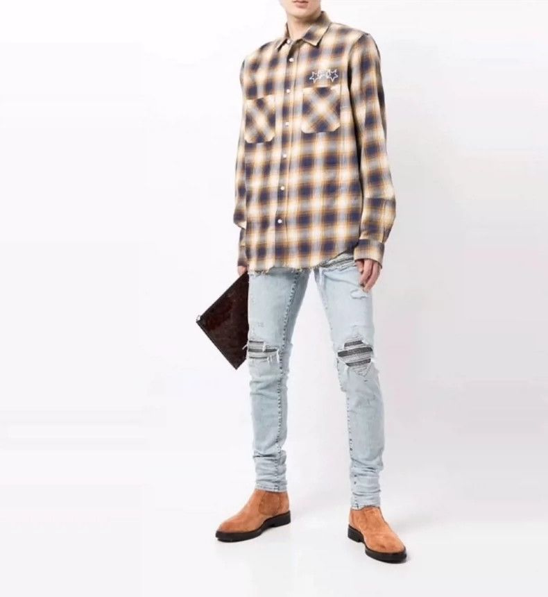 Amiri Amiri striped knit print worn-out shirt Size US XL / EU 56 / 4 - 8 Thumbnail