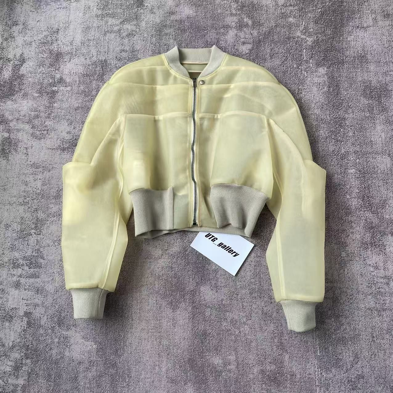 Pre-owned Rick Owens X Rick Owens Drkshdw Rick Owens Girdered Transparent Leather Bomber Jacket Ss23