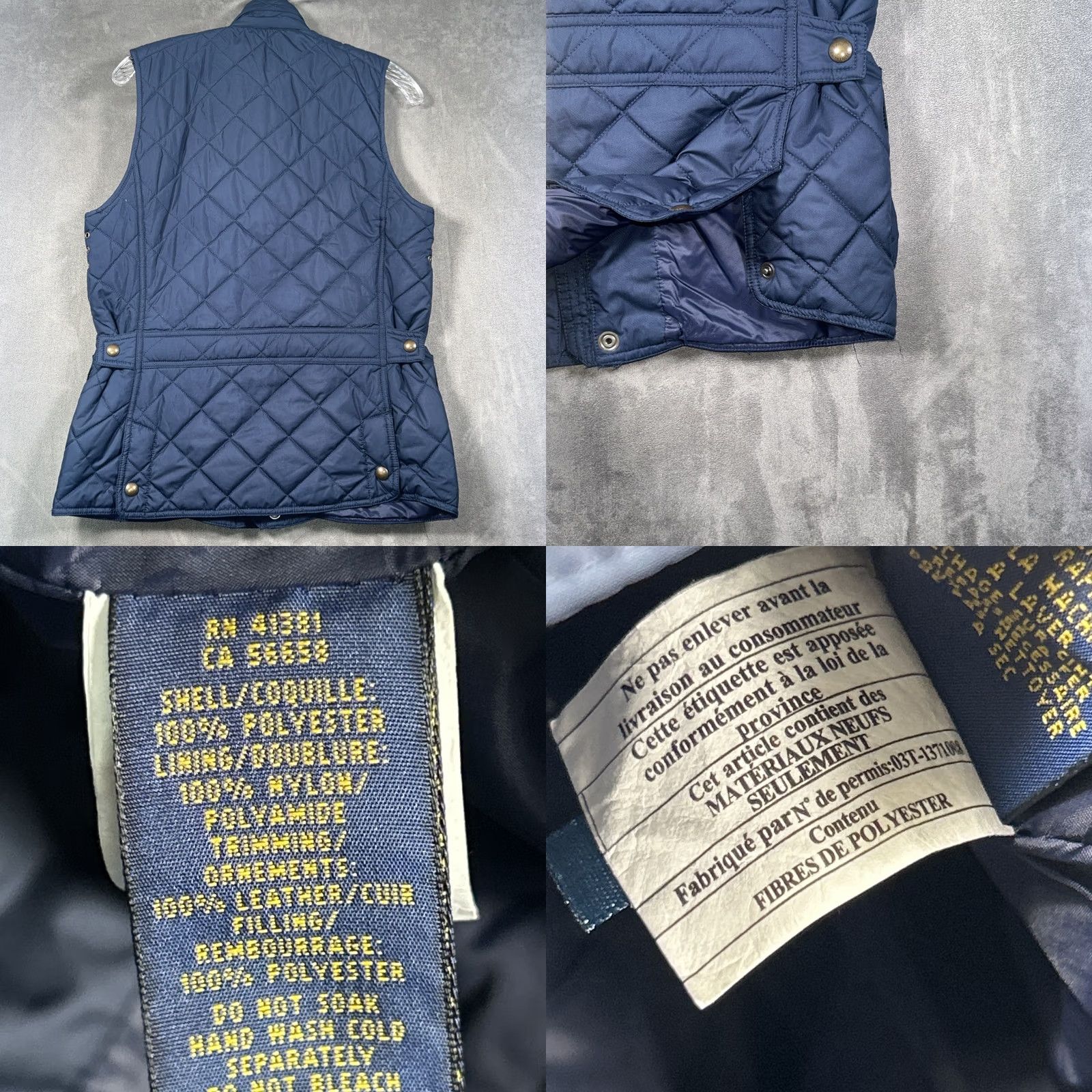 Polo Ralph Lauren Polo Ralph Lauren Mens S Blue Diamond Quilted Vest Leather Trim Corduroy Collar Size US S / EU 44-46 / 1 - 8 Thumbnail