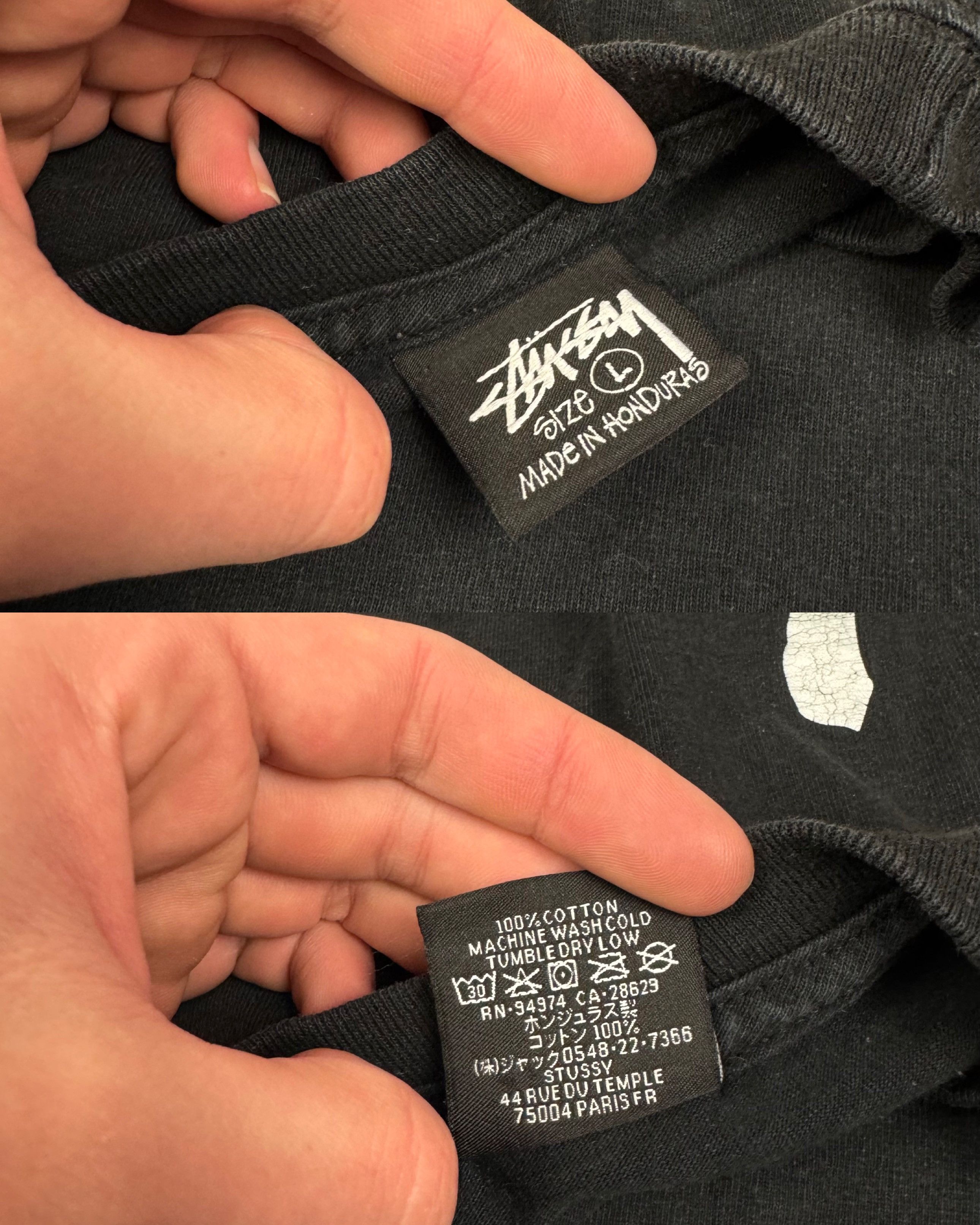 Stussy Basic Stüssy Tee Men's Black Cotton Pullover T-Shirt Large Size US L / EU 52-54 / 3 - 2 Thumbnail