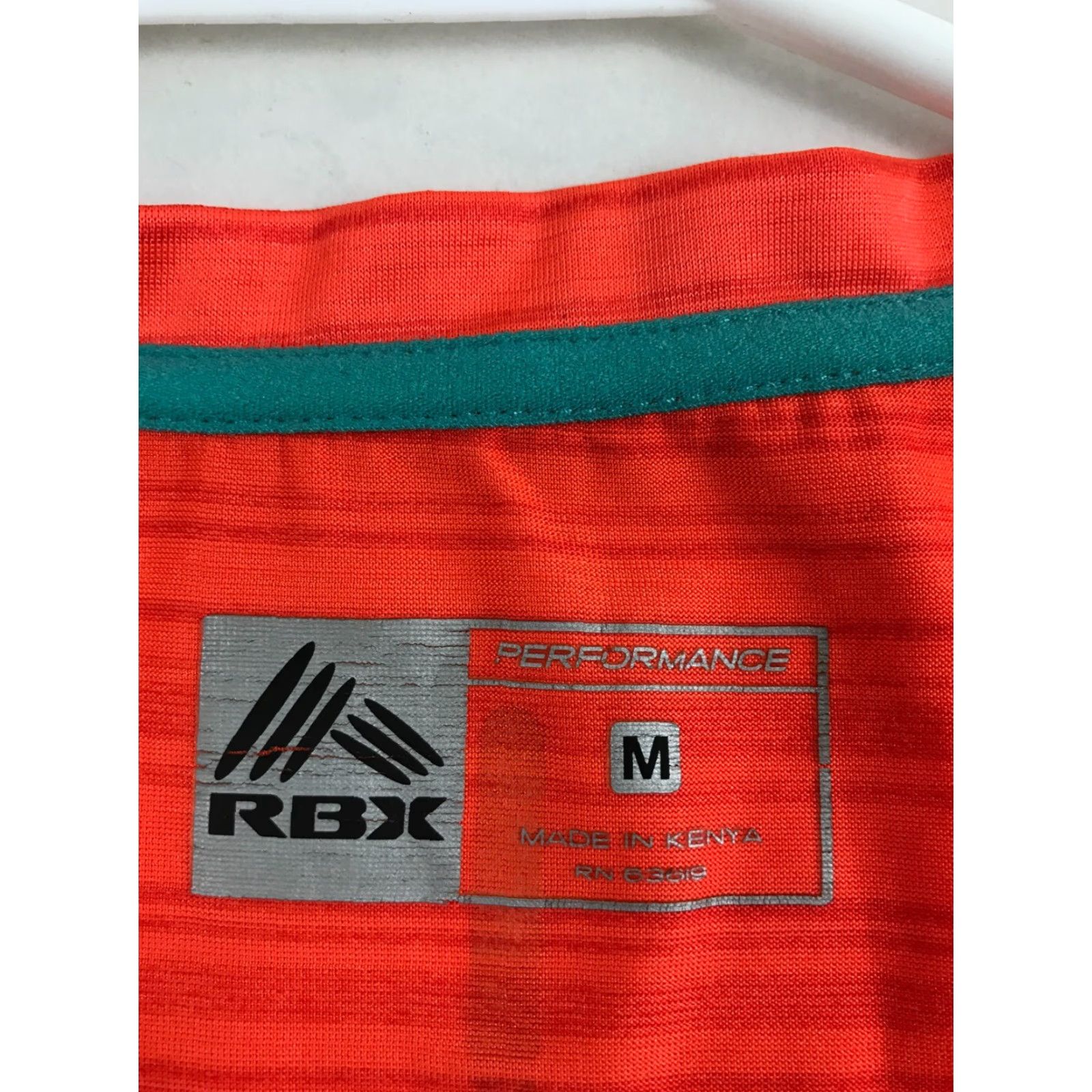Vintage RBX Performance Shirt Women's Medium Orange Striped V-Neck Activewear Shirt Size M / US 6-8 / IT 42-44 - 4 Thumbnail