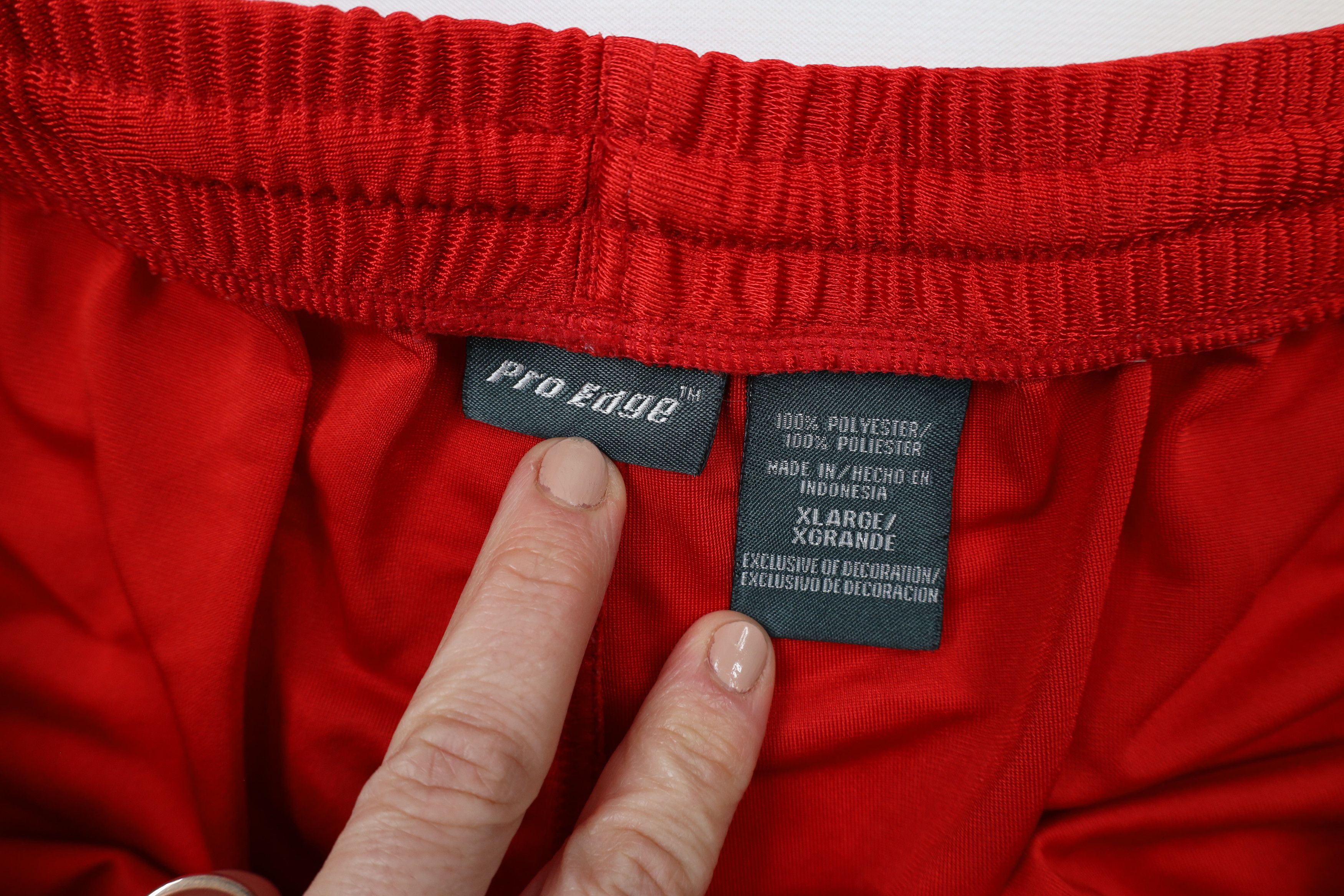 Vintage Vintage 90s Wings Hockey Gym Basketball Shorts Red Polyester Size US 36 / EU 52 - 6 Thumbnail