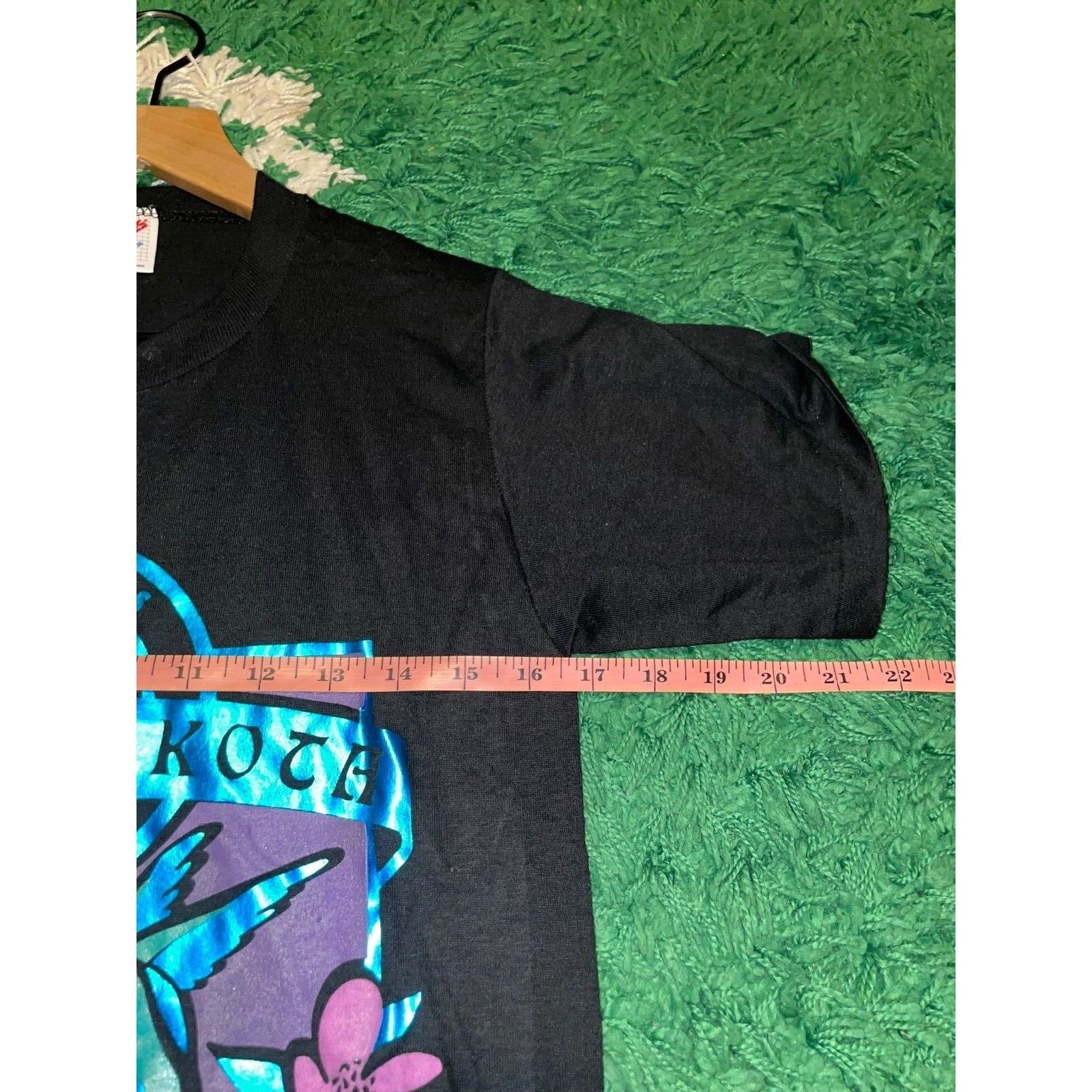 Jerzees Vintage South Dakota Black Hill Flower Floral S Black Shirt Size US S / EU 44-46 / 1 - 11 Thumbnail