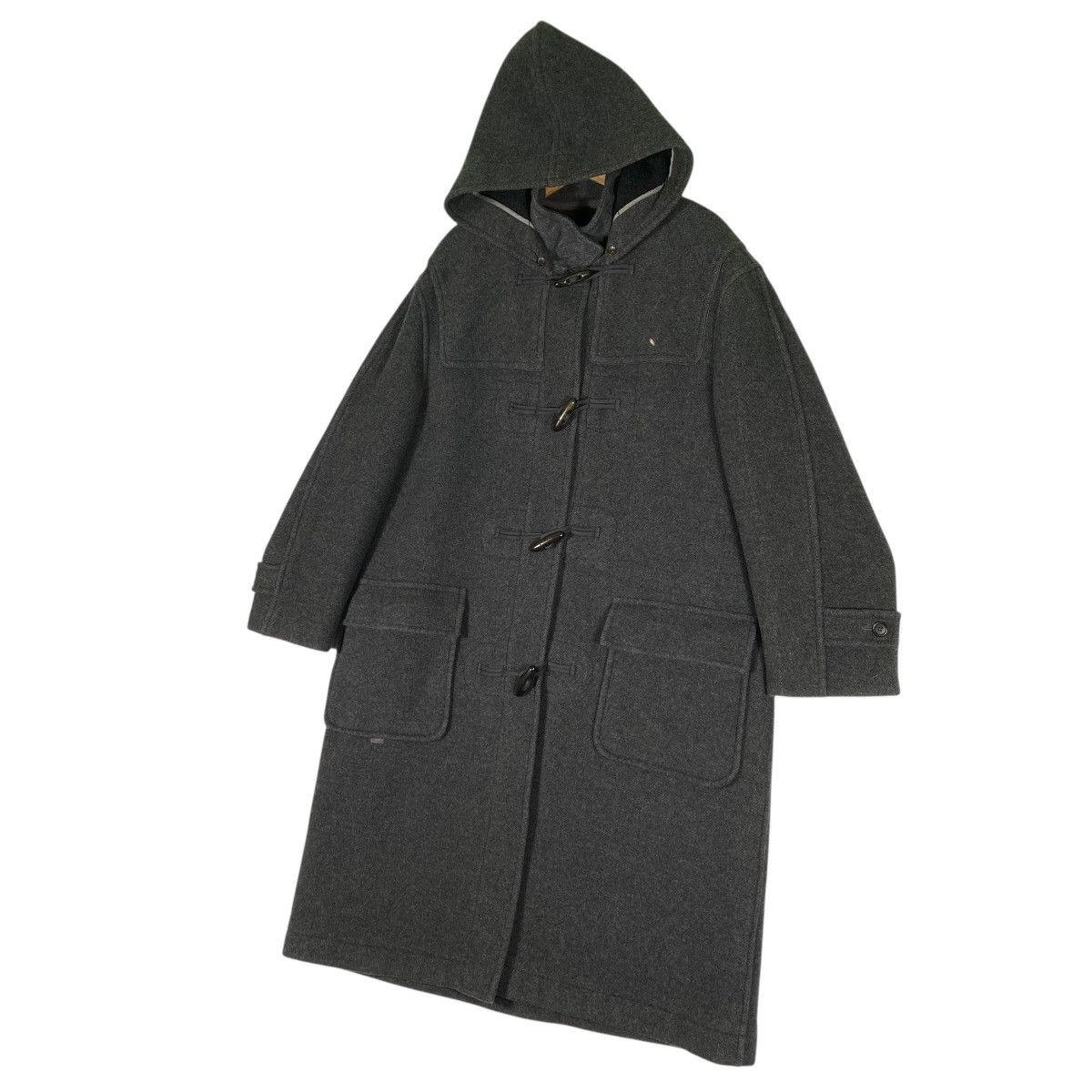 Japanese Brand Vintage Papas Duffle Coat Wool Hoodie Toggle Button Jacket Size US L / EU 52-54 / 3 - 2 Thumbnail
