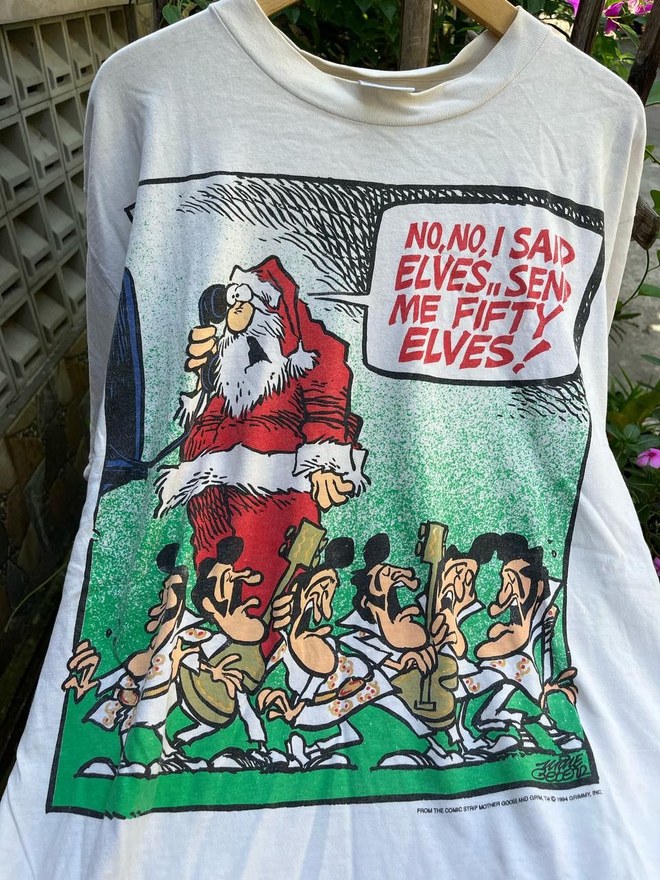 Tultex × Vintage vintage elvis parody christmas santa mother moose 90' tshirt Size US XL / EU 56 / 4 - 3 Thumbnail
