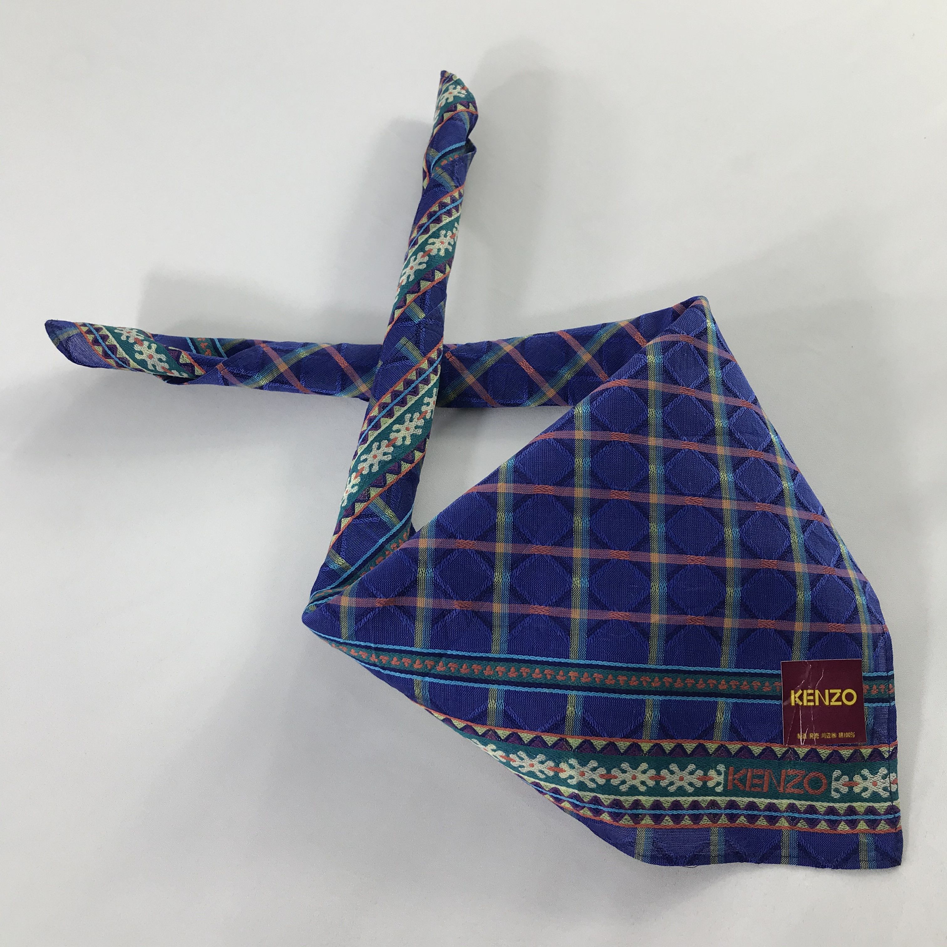 Kenzo × Vintage Kenzo Bandana / Handkerchief / Neckerchief - S549 Size ONE SIZE - 4 Thumbnail
