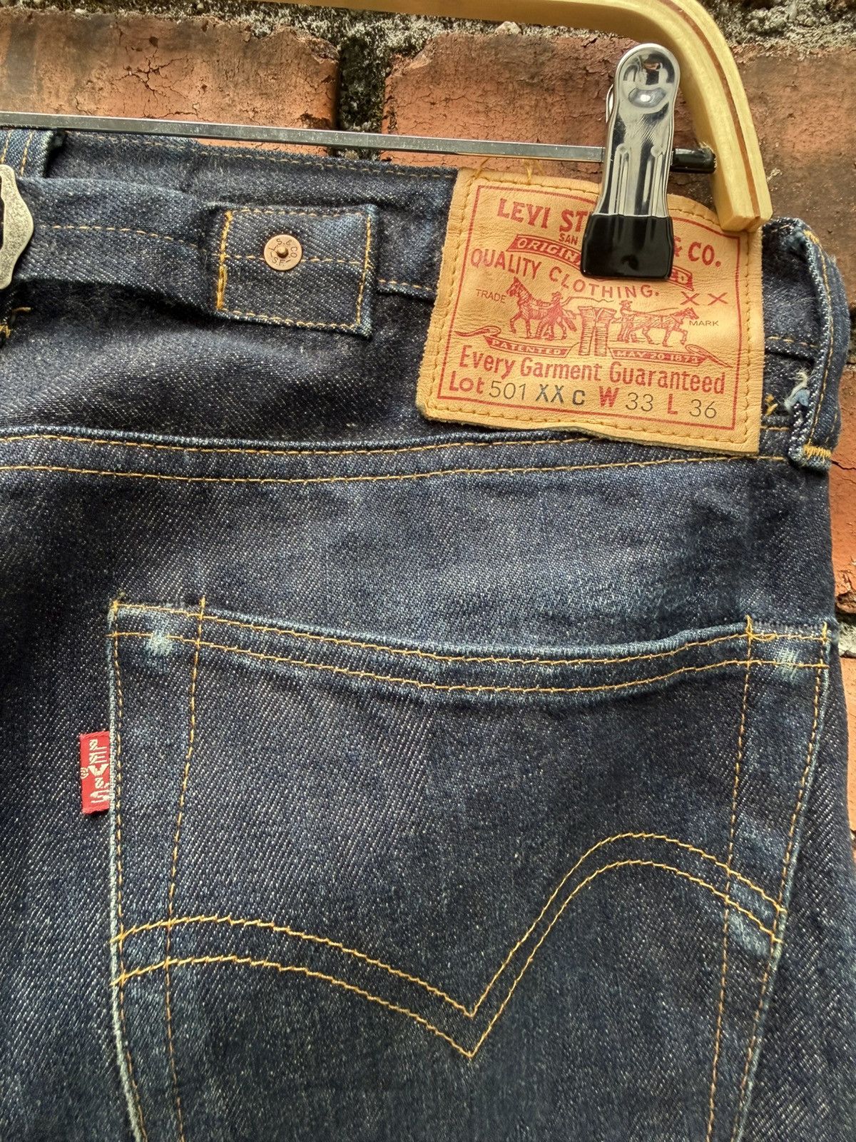 Levi's Vintage Clothing W32x34 Vintage levi’s 501XXc LVC redline big E made in USA Size US 32 / EU 48 - 5 Thumbnail