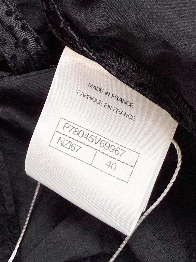Chanel Chanel Velvet dark pattern logo long-sleeved shirt Size S / US 4 / IT 40 - 6 Thumbnail
