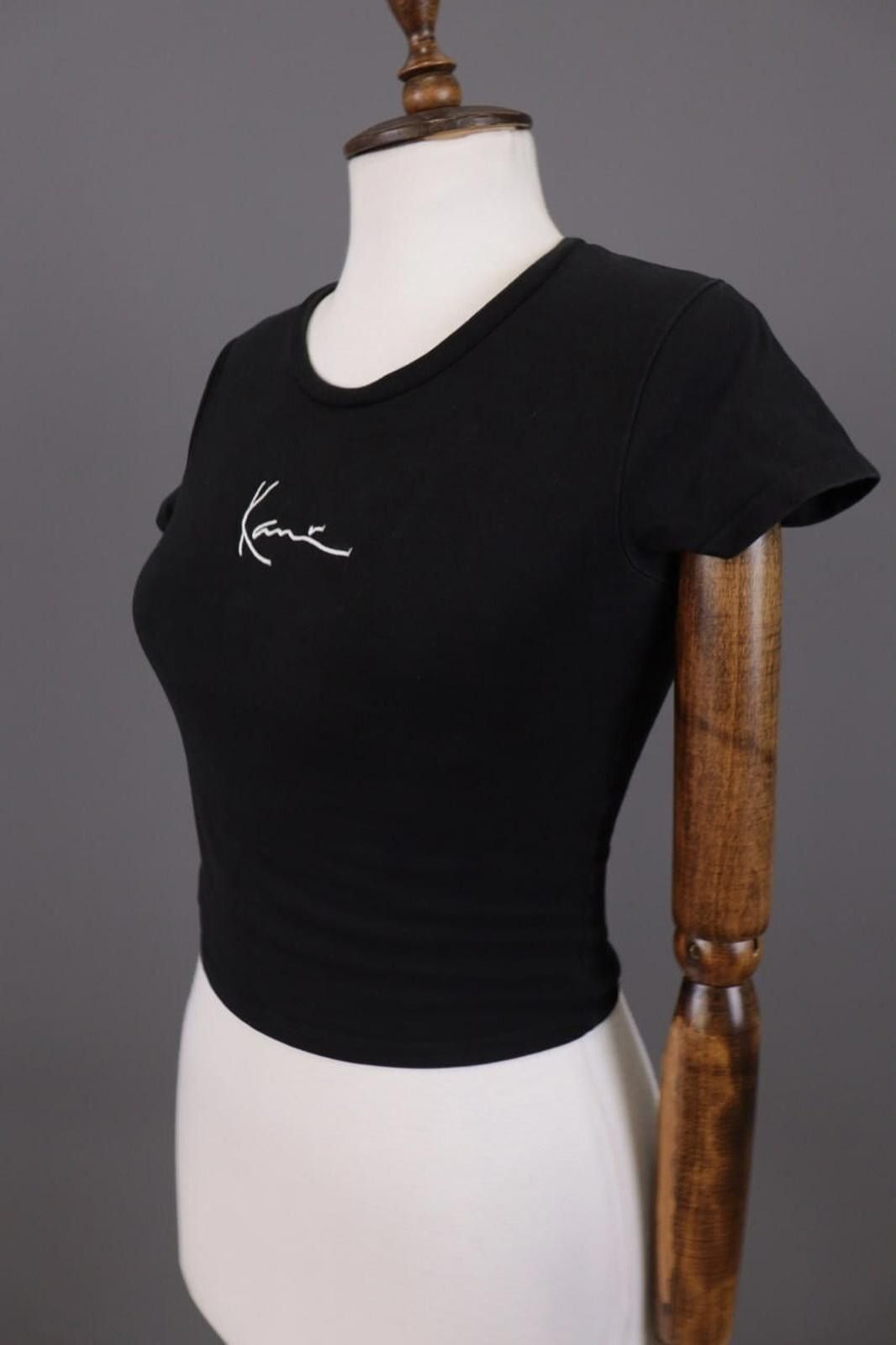 Karl Kani Karl Kani Black Big Logo Short Sleeve Cropped T-Shirt Size S Size S / US 4 / IT 40 - 7 Thumbnail