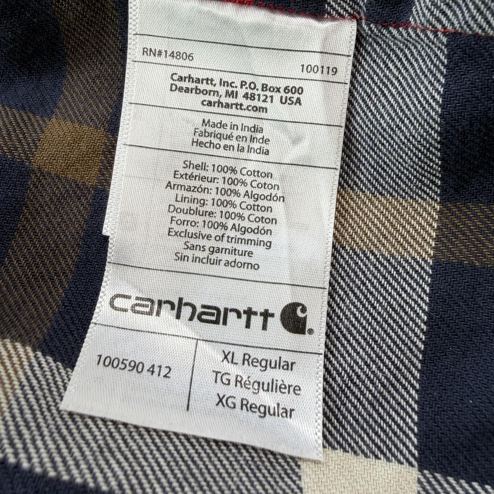 Carhartt Carhartt Flannel Lined Canvas Shirt Jacket Snap Front XL Size US XL / EU 56 / 4 - 6 Thumbnail